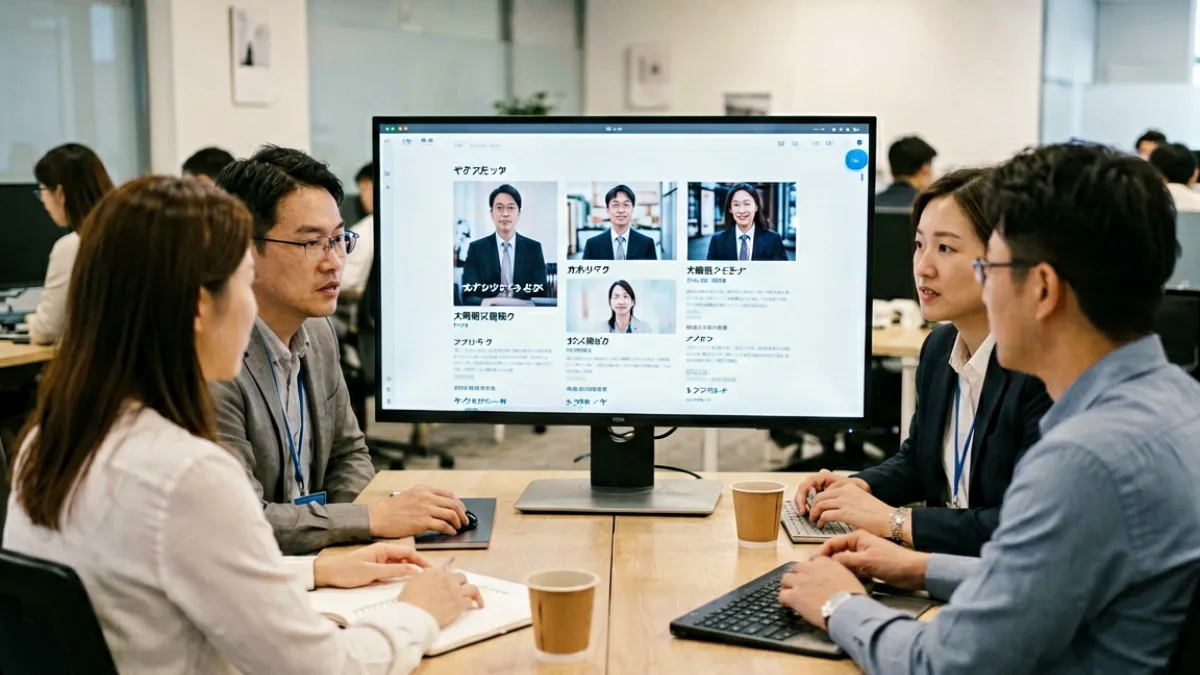 东京热平台关于页面横幅，展现团队工作场景与内容编辑流程的全景画面