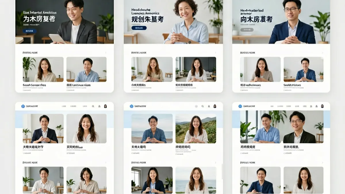 东京热平台与多个同类平台的对比界面截图，展示各平台首页风格与内容分类差异